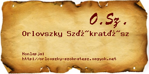 Orlovszky Szókratész névjegykártya